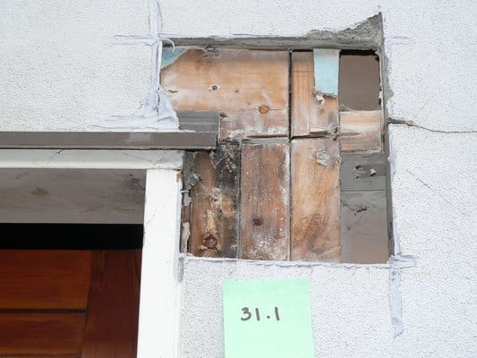 Risk House - Garage Door Head Flashing Resulting Damage